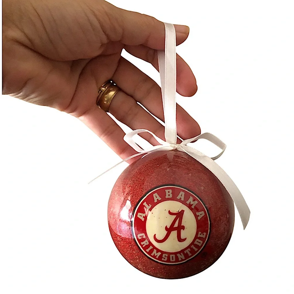 Alabama Crimson‎ Tide Ball Christmas Ornament Glitter College Christmas Gift